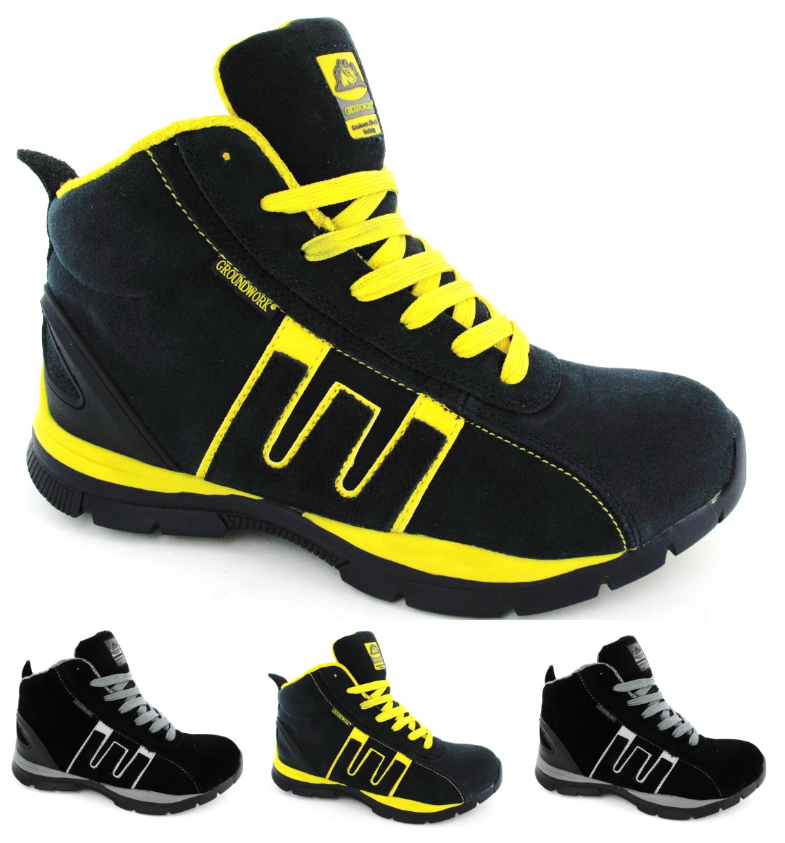 NEW MENS ANKLE SAFETY TRAINER STEEL TOE CAP WORK BOOTS TRAINERS SHOES
